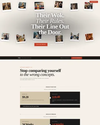 Bold Asian Food Franchise Landing Page Template