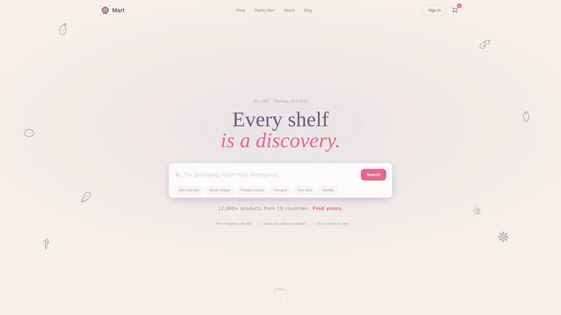 Authentic Asian Grocery Landing Page Template