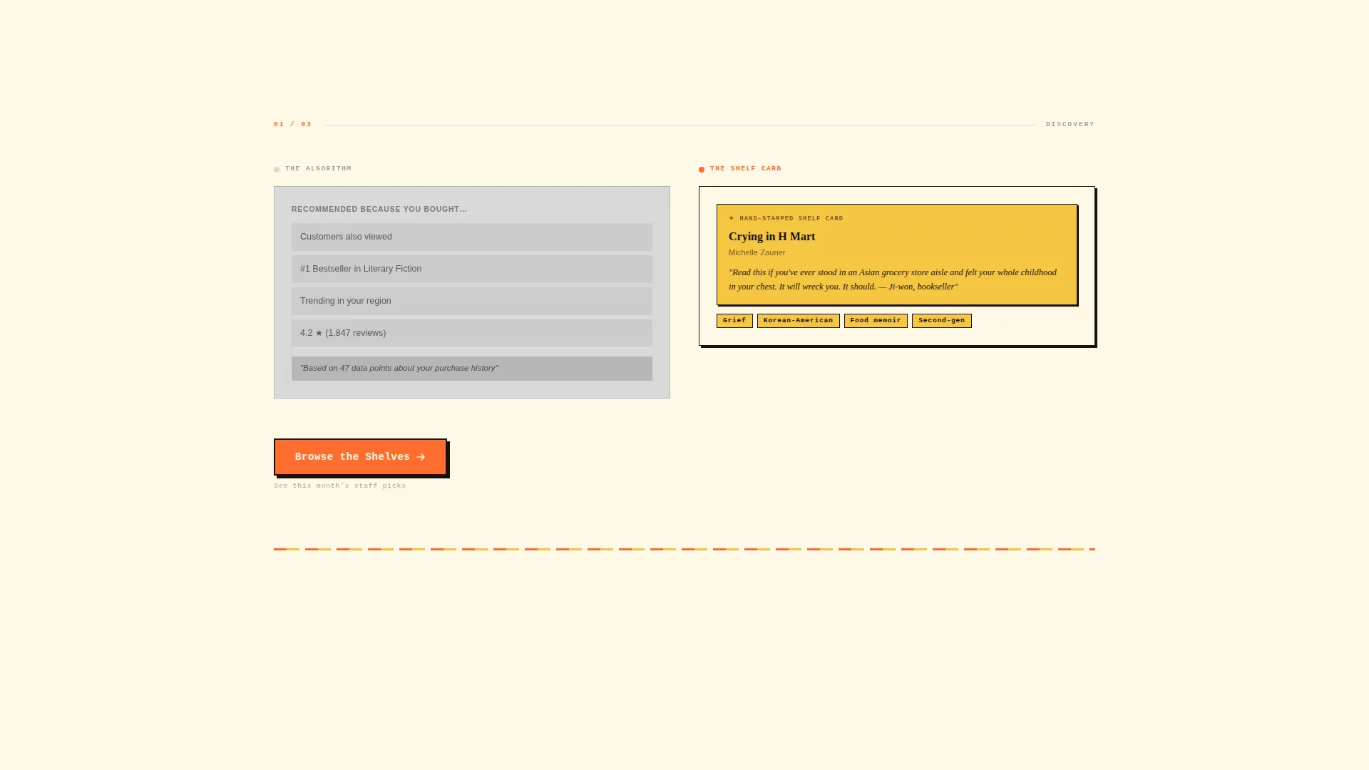 Expertly Curated Bookstore Landing Page Template
