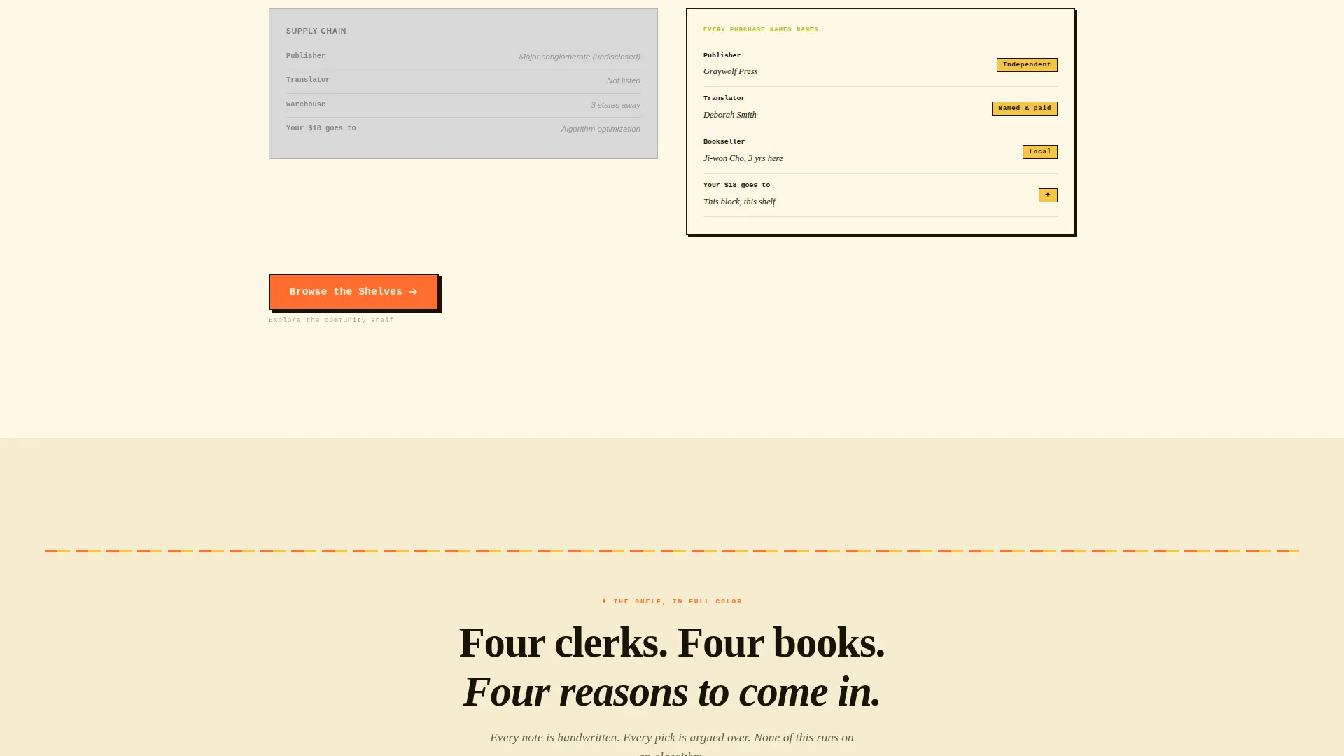 Expertly Curated Bookstore Landing Page Template