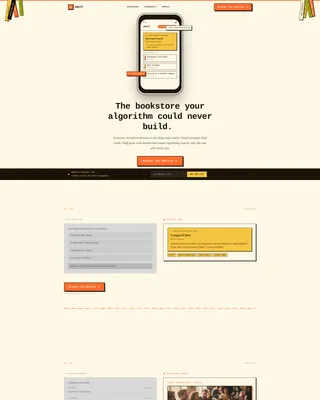 Expertly Curated Bookstore Landing Page Template