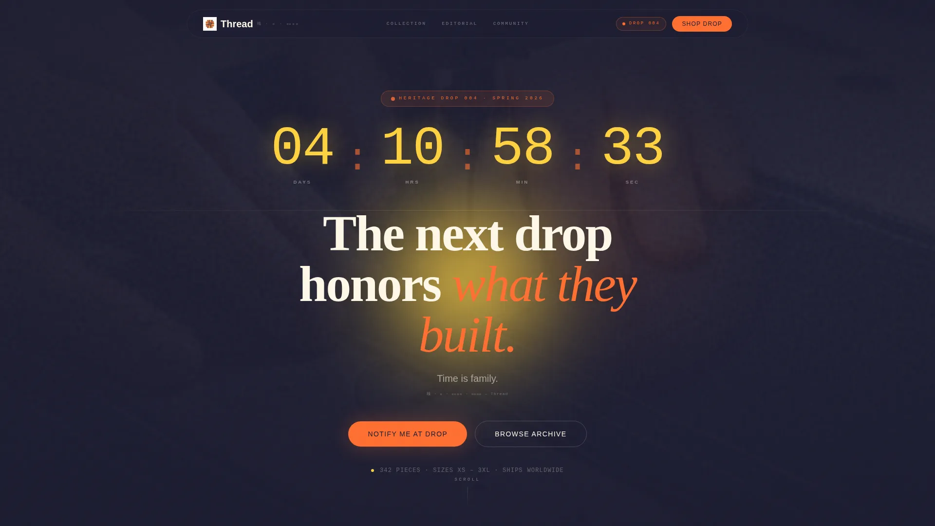 Bold Heritage Landing Page for Asian-Owned Clothing Brands