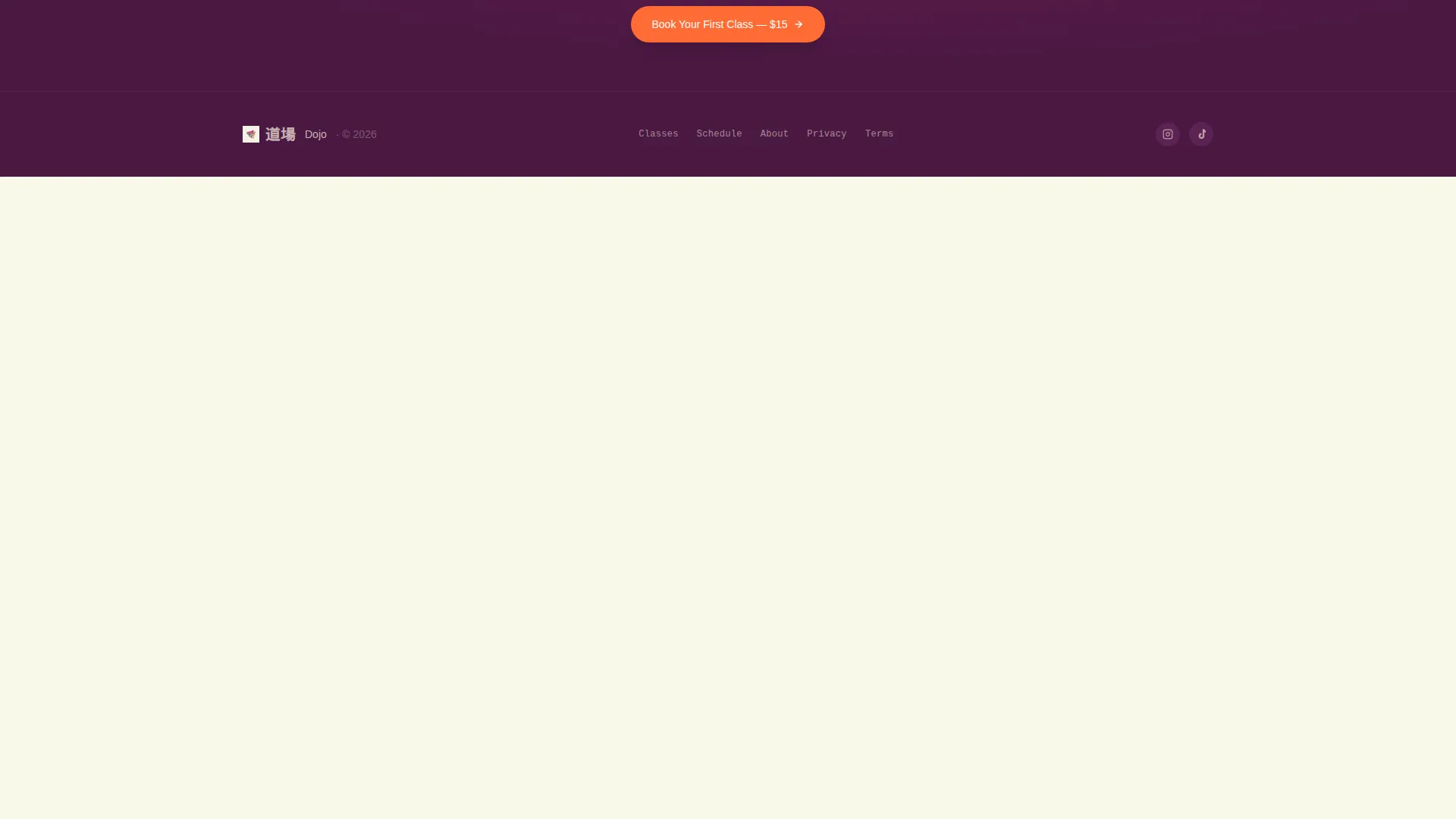 Vibrant Fitness Landing Page for Asian-Owned Studios