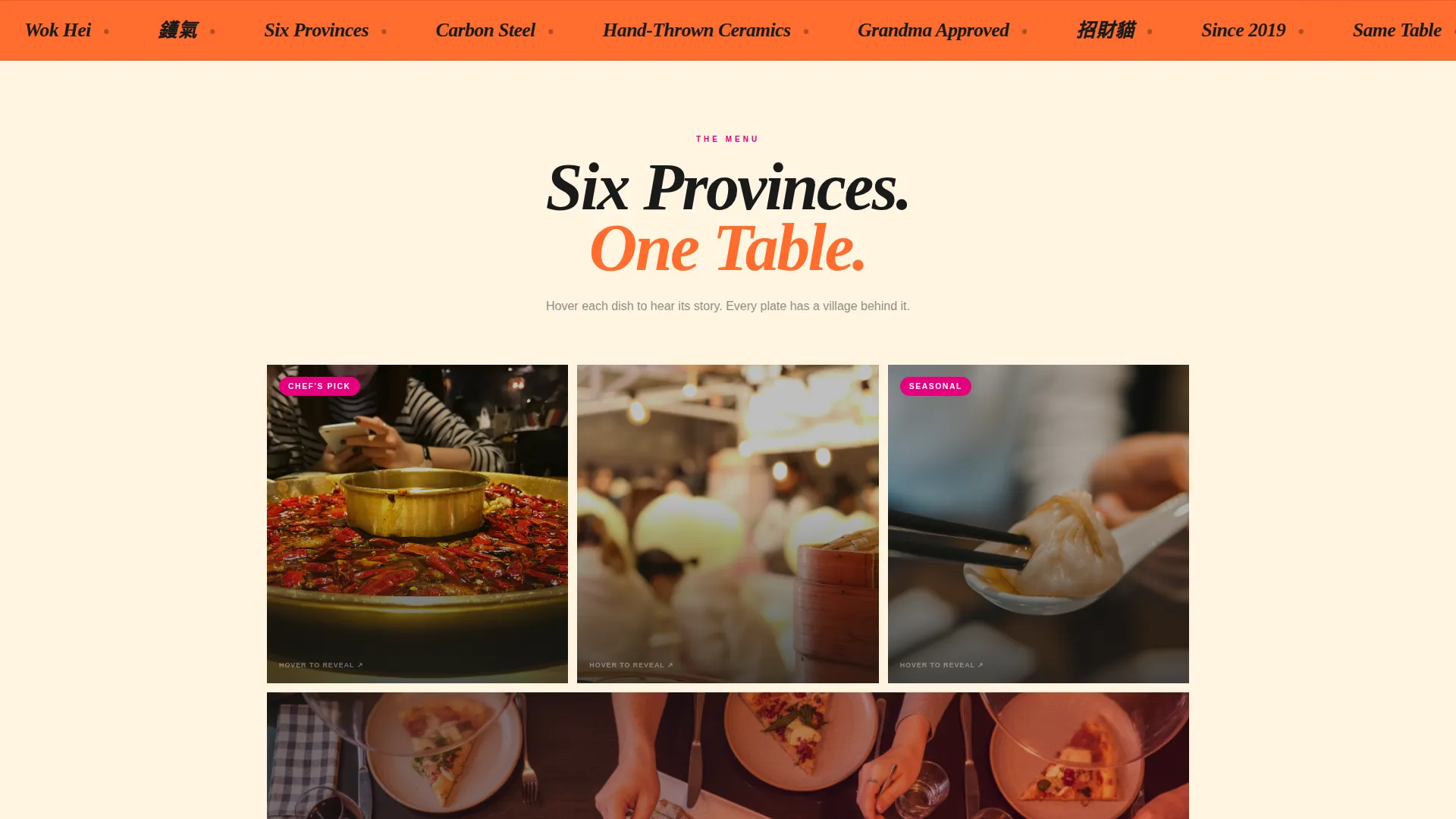 Vibrant Asian Restaurant Landing Page Template