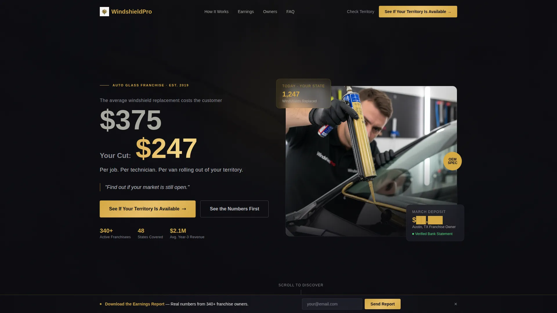Franchise Landing Page Template | Neo-Retro