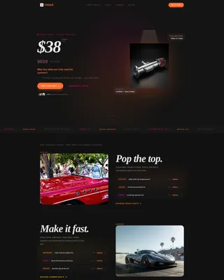 Bold Auto Parts Rental Landing Page Template