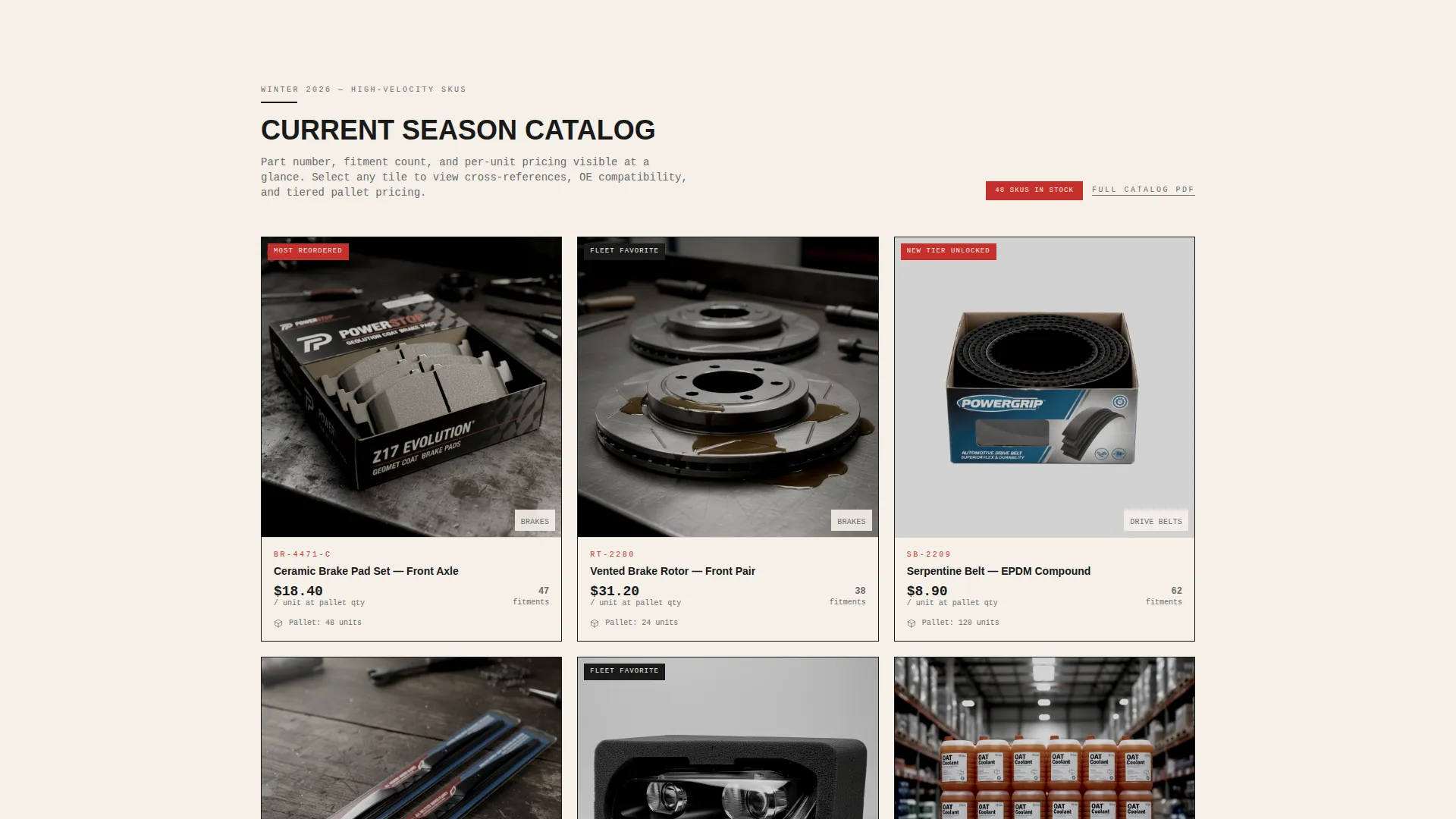 Auto Parts Wholesale B2B Landing Page Template