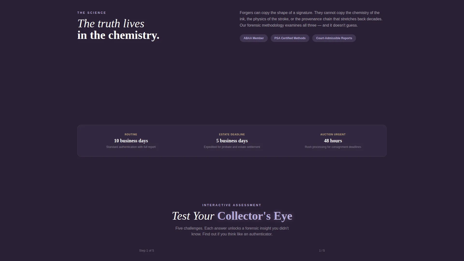 Autograph Authentication Landing Page Template