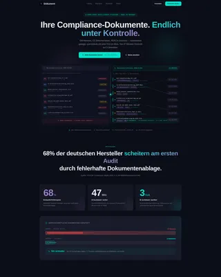 German Compliance Documentation Landing Page Template