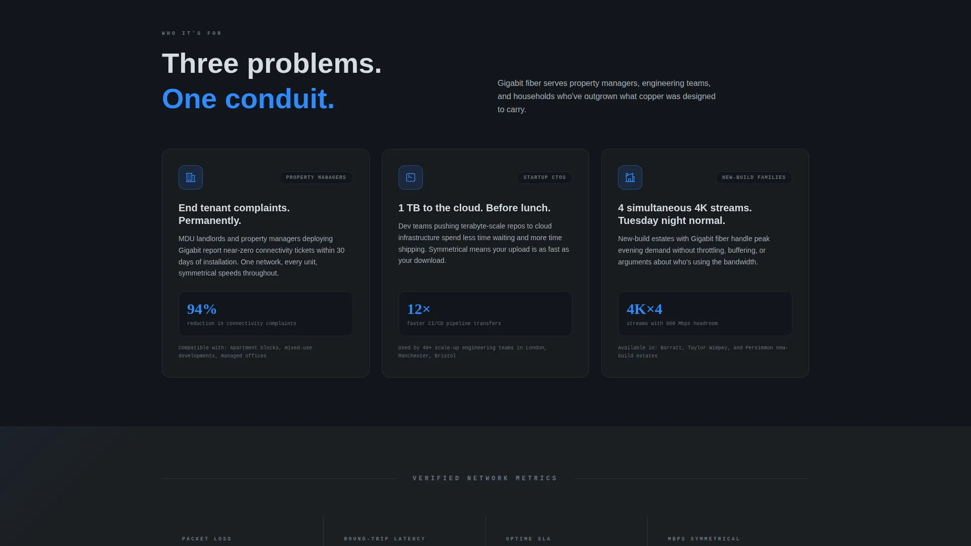 Fiber Internet Landing Page Template | Tech Glass