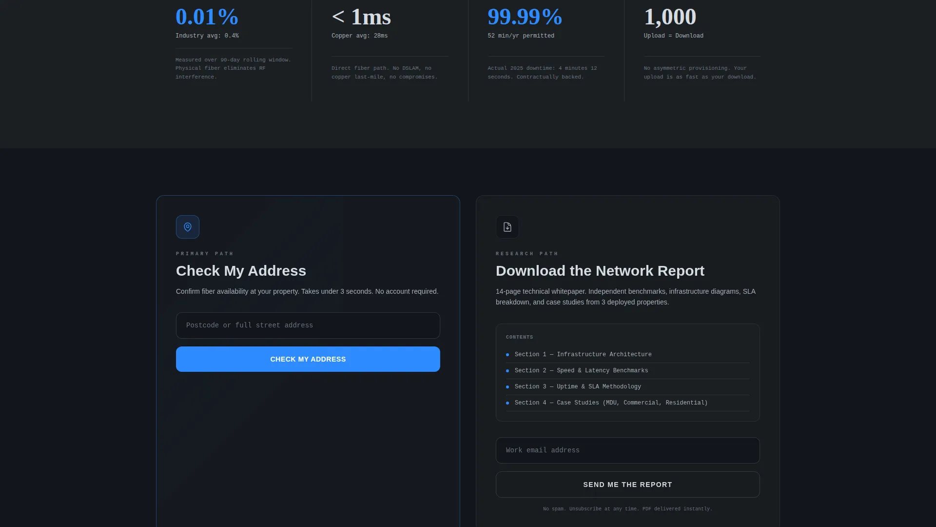 Fiber Internet Landing Page Template | Tech Glass