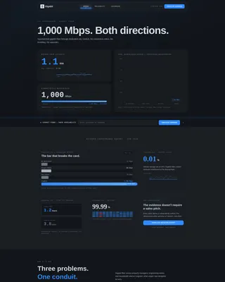 Fiber Internet Landing Page Template | Tech Glass