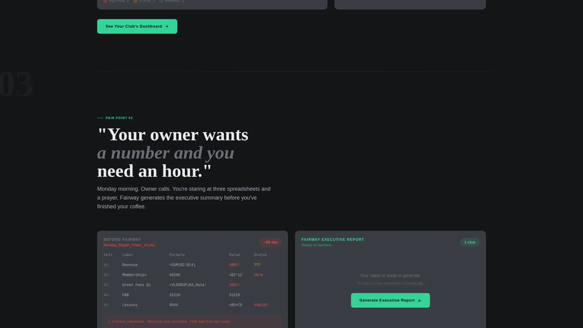Golf CRM Landing Page Template for SaaS Teams