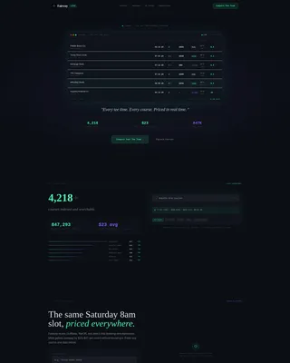 Golf Booking Landing Page Template for Tee Time Apps