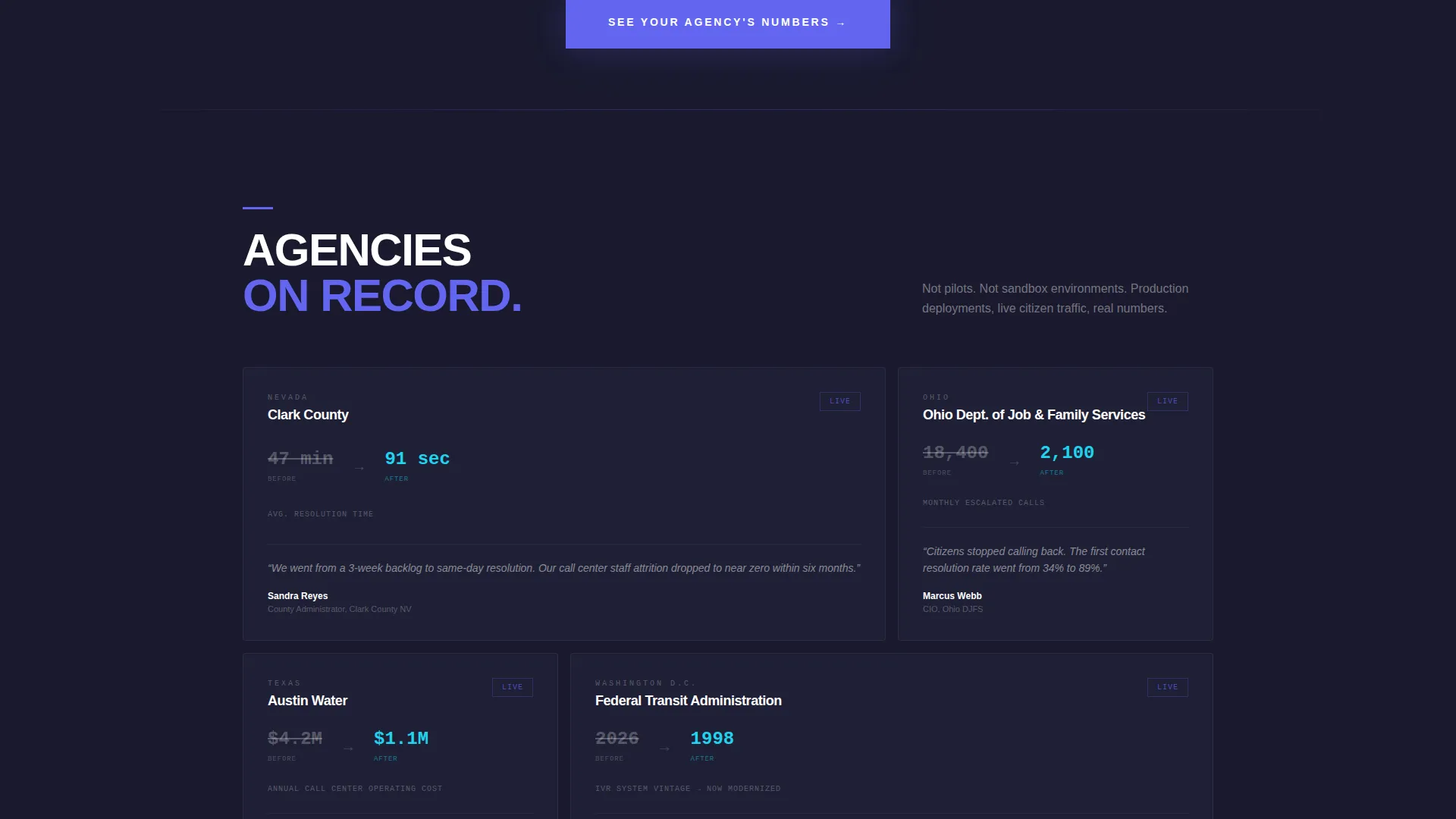 Smart Government Ops Landing Page Template