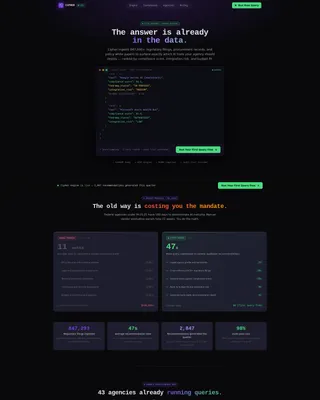 Government AI Recommendation Engine Landing Page