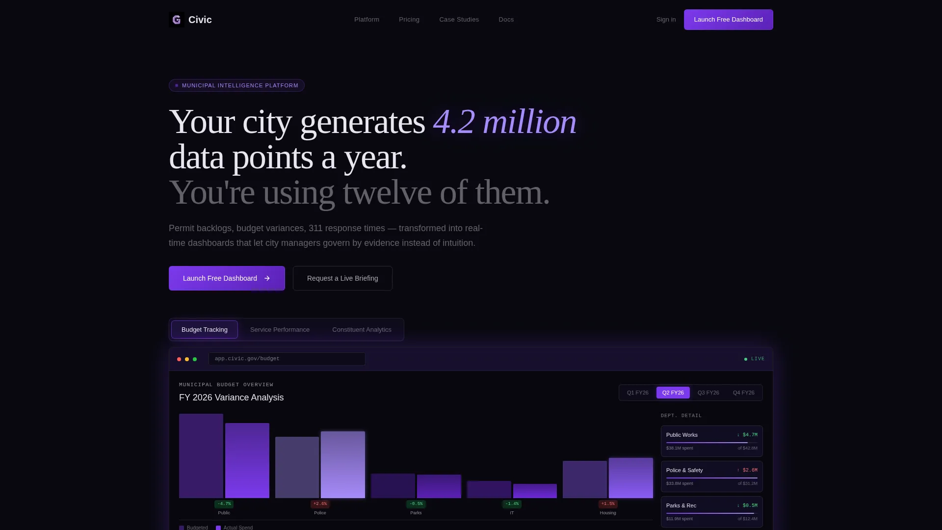 Expert Government Hub Landing Page Template