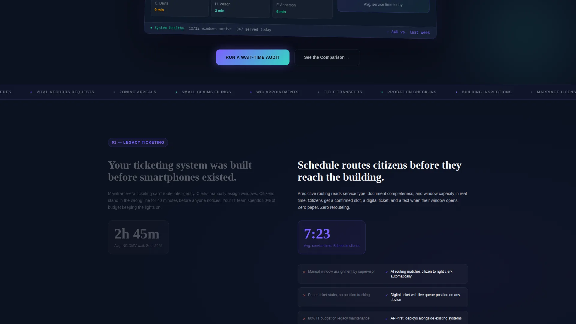 Government Appointment Scheduling Landing Page