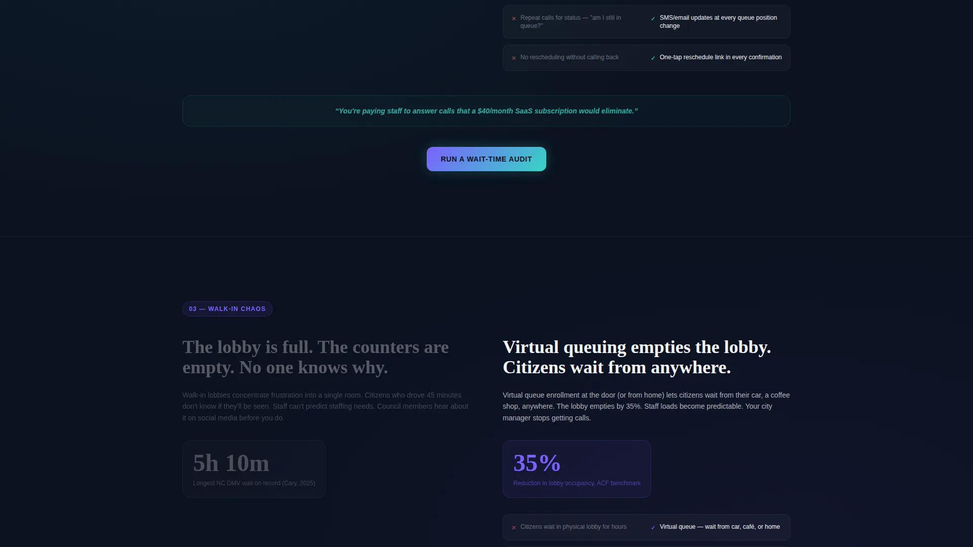 Government Appointment Scheduling Landing Page