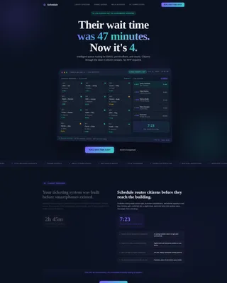 Government Appointment Scheduling Landing Page