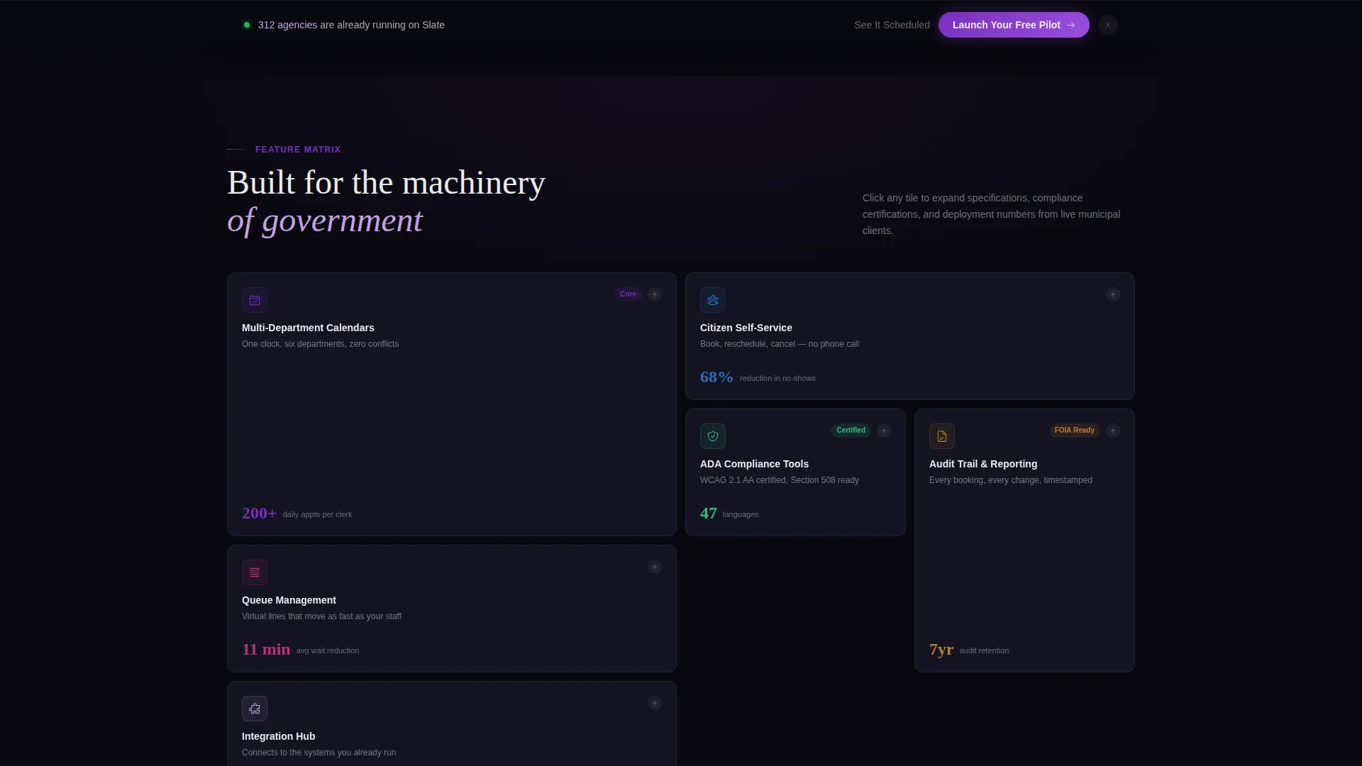 Government Booking & Scheduling Landing Page Template