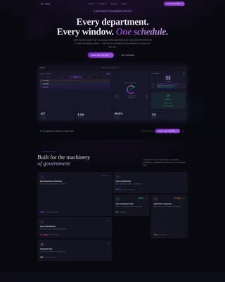 Government Booking & Scheduling Landing Page Template