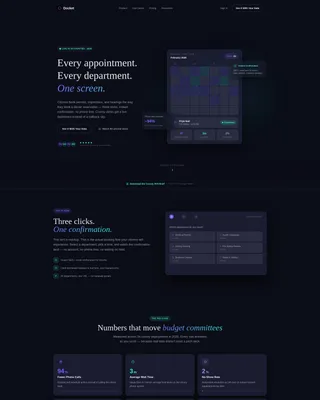 Government Booking Software Landing Page Template