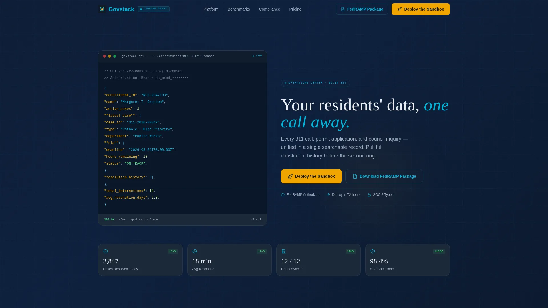 Government CRM Landing Page Template