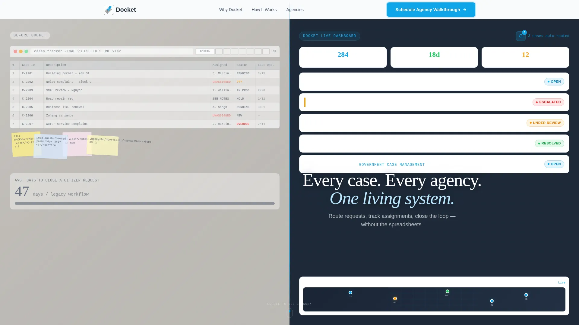 Government Case Management Landing Page Template