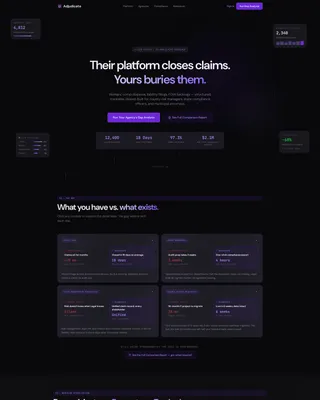 Instant Claims Hub Landing Page Template