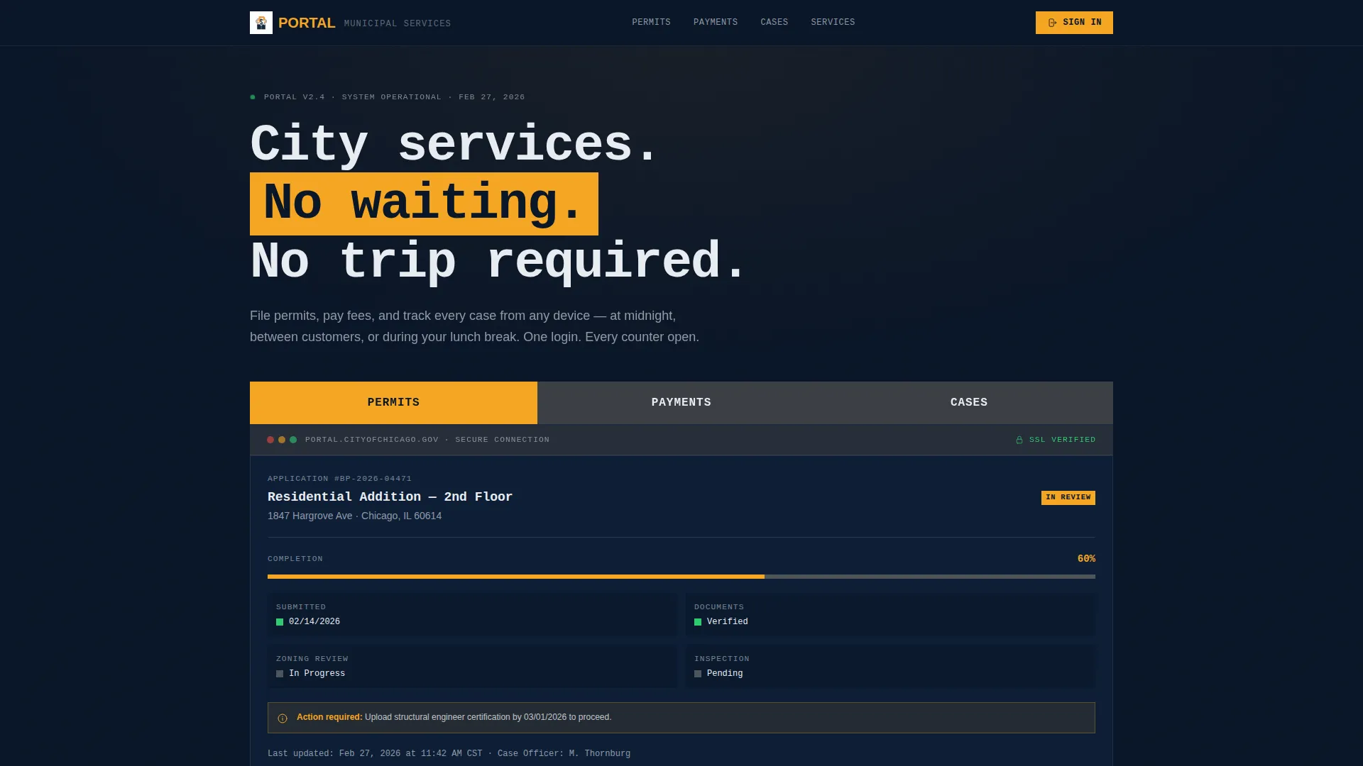 Smart Government Portal Landing Page Template