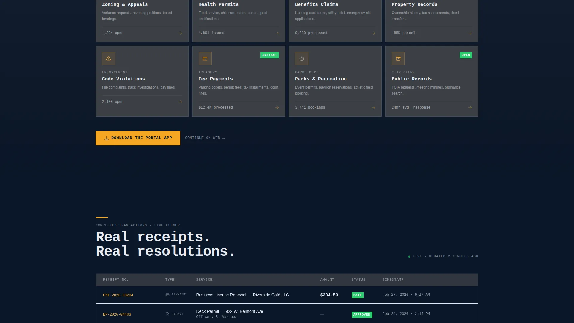 Smart Government Portal Landing Page Template
