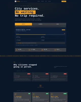 Smart Government Portal Landing Page Template