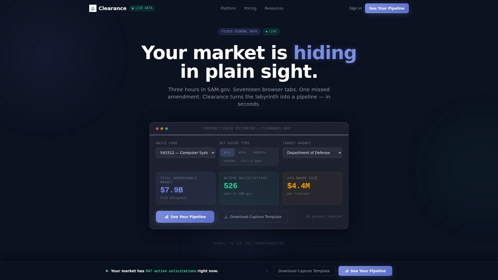 Government Contract Management Landing Page Template