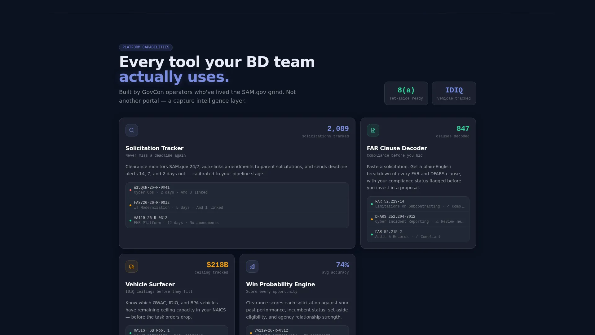 Government Contract Management Landing Page Template
