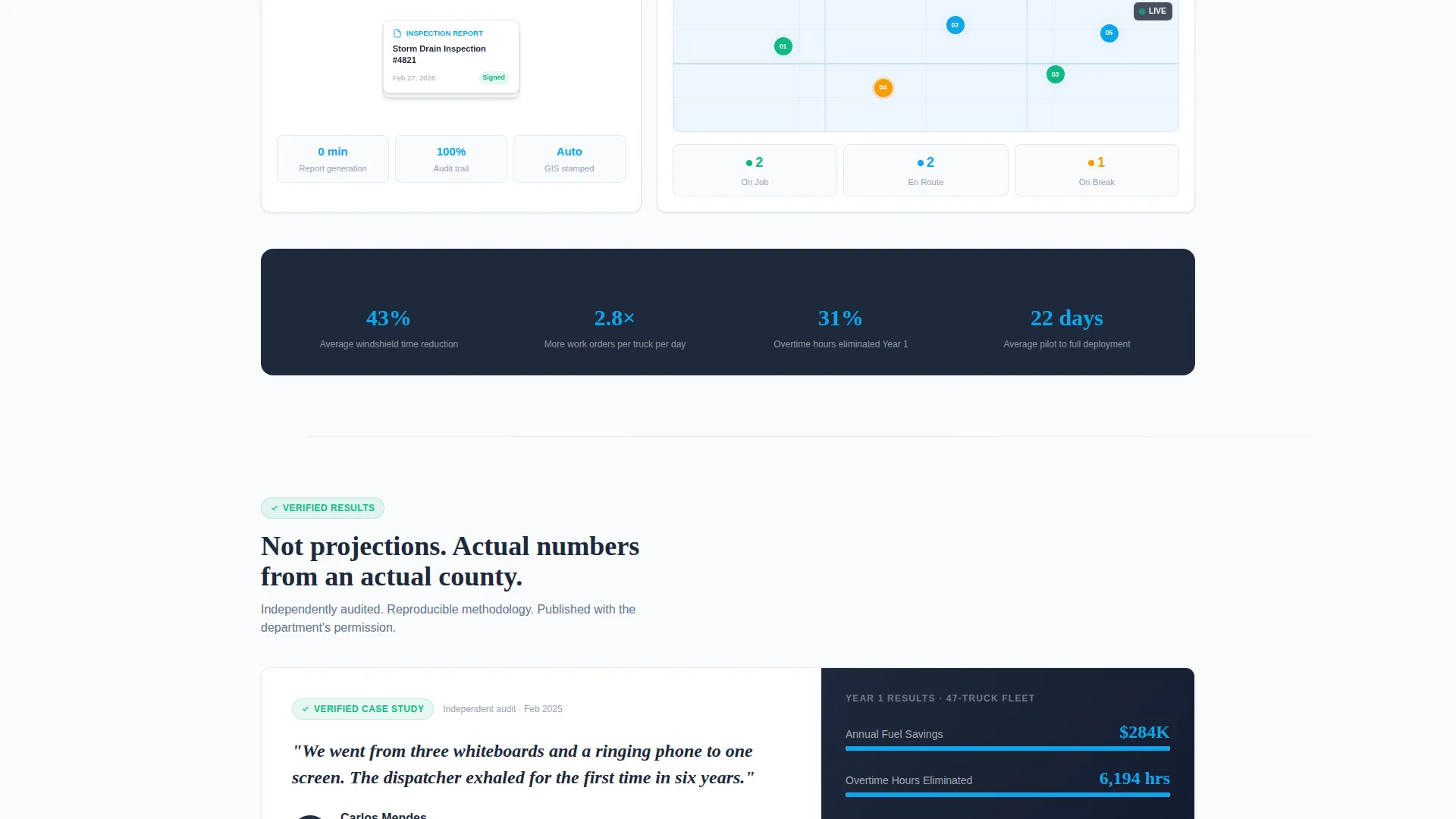 Government Field Service Management Landing Page