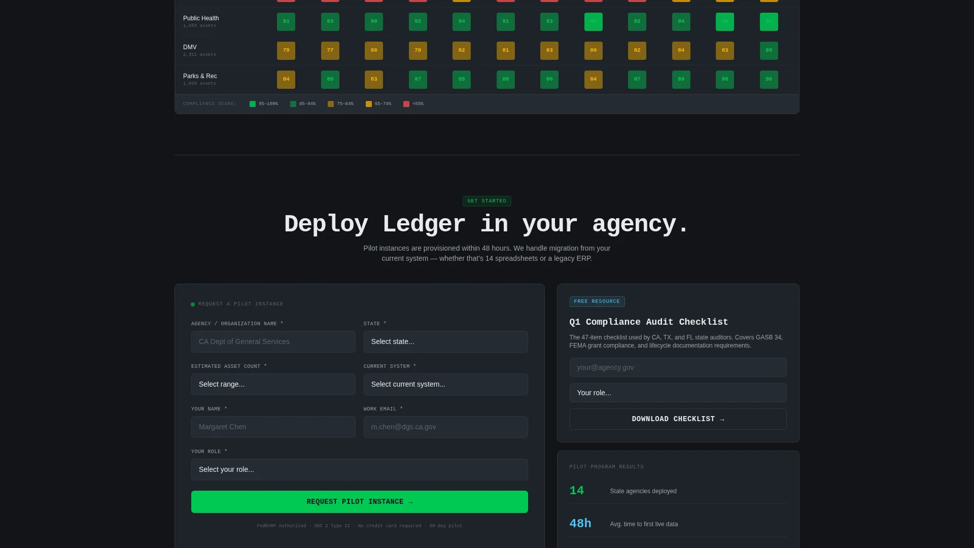 Government Asset Management Landing Page Template