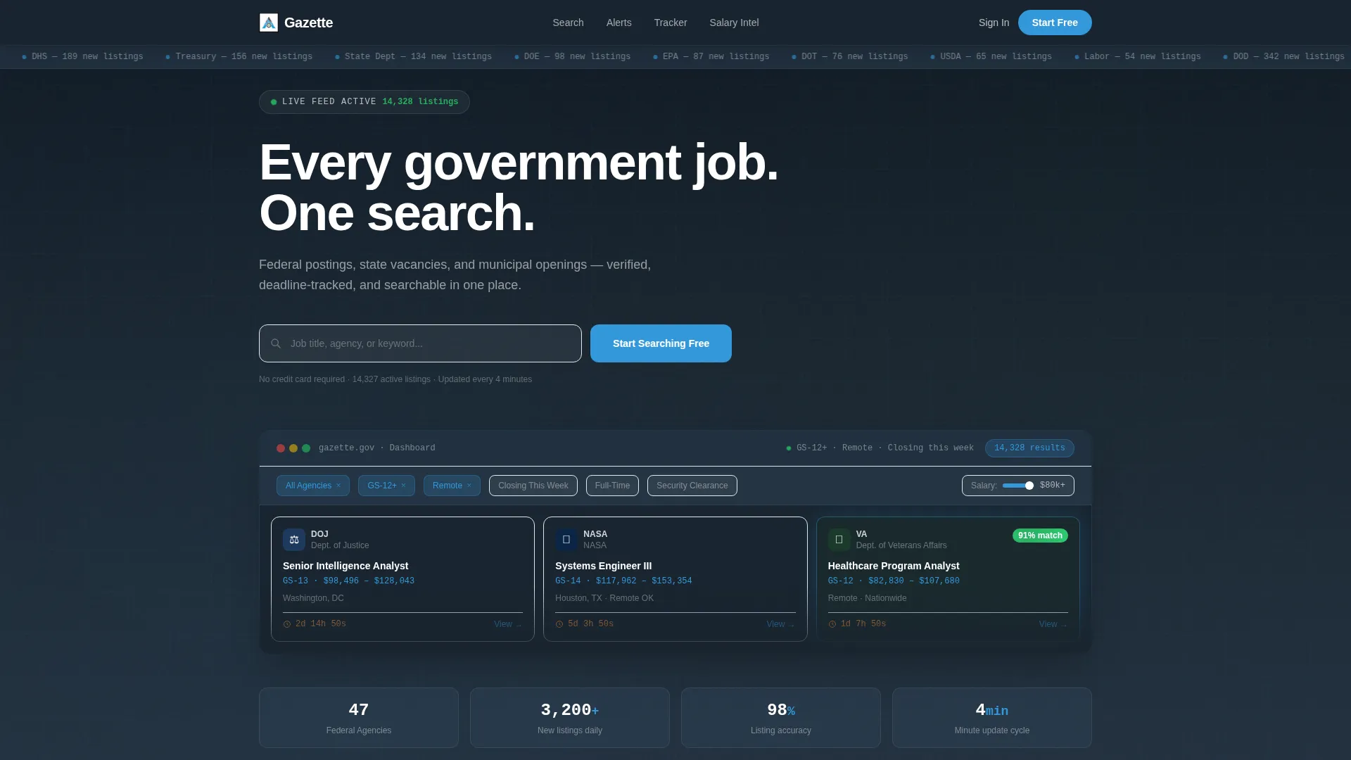Government Job Board Landing Page Template