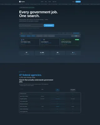 Government Job Board Landing Page Template