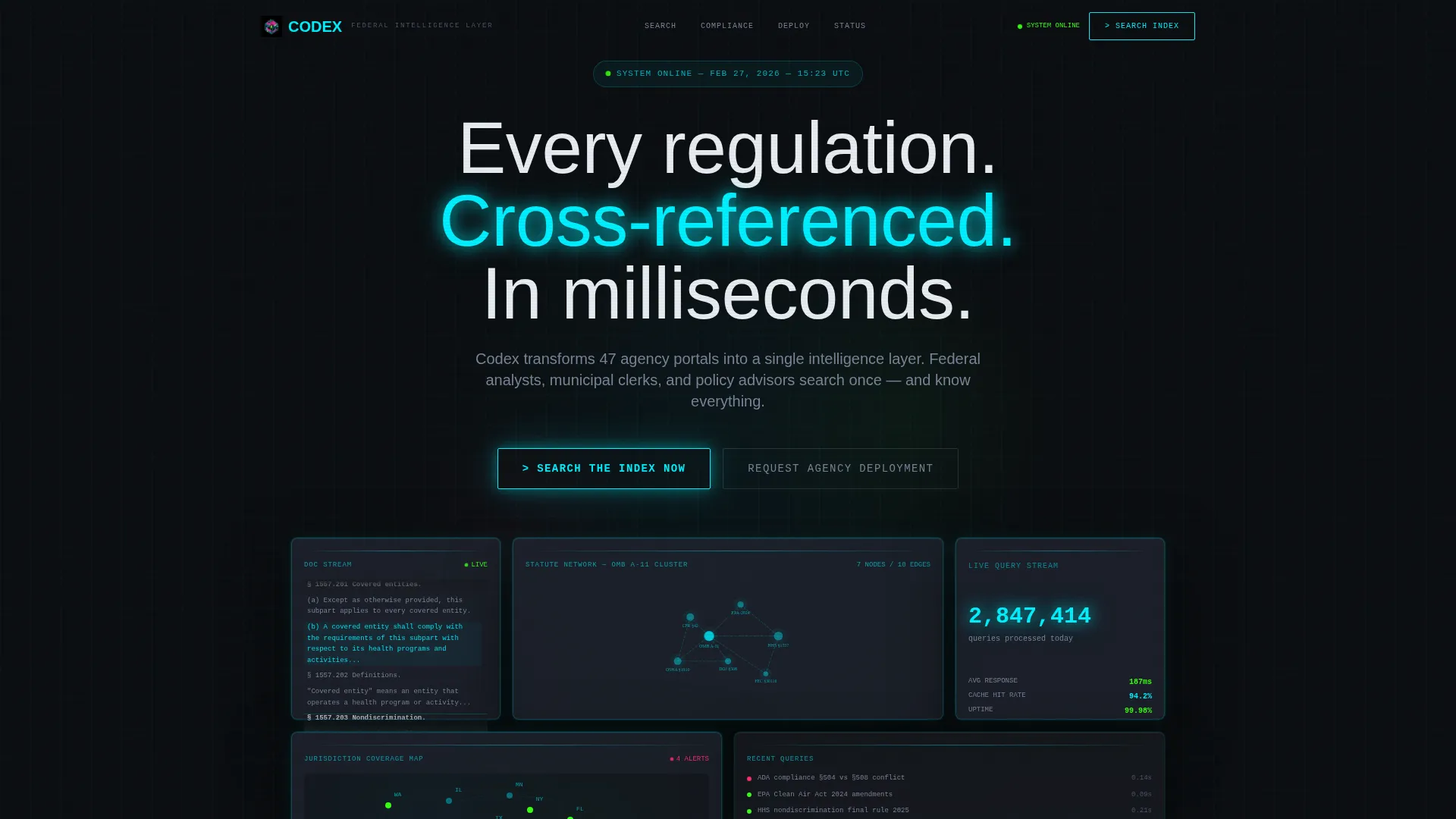 Government Knowledge Base Landing Page Template