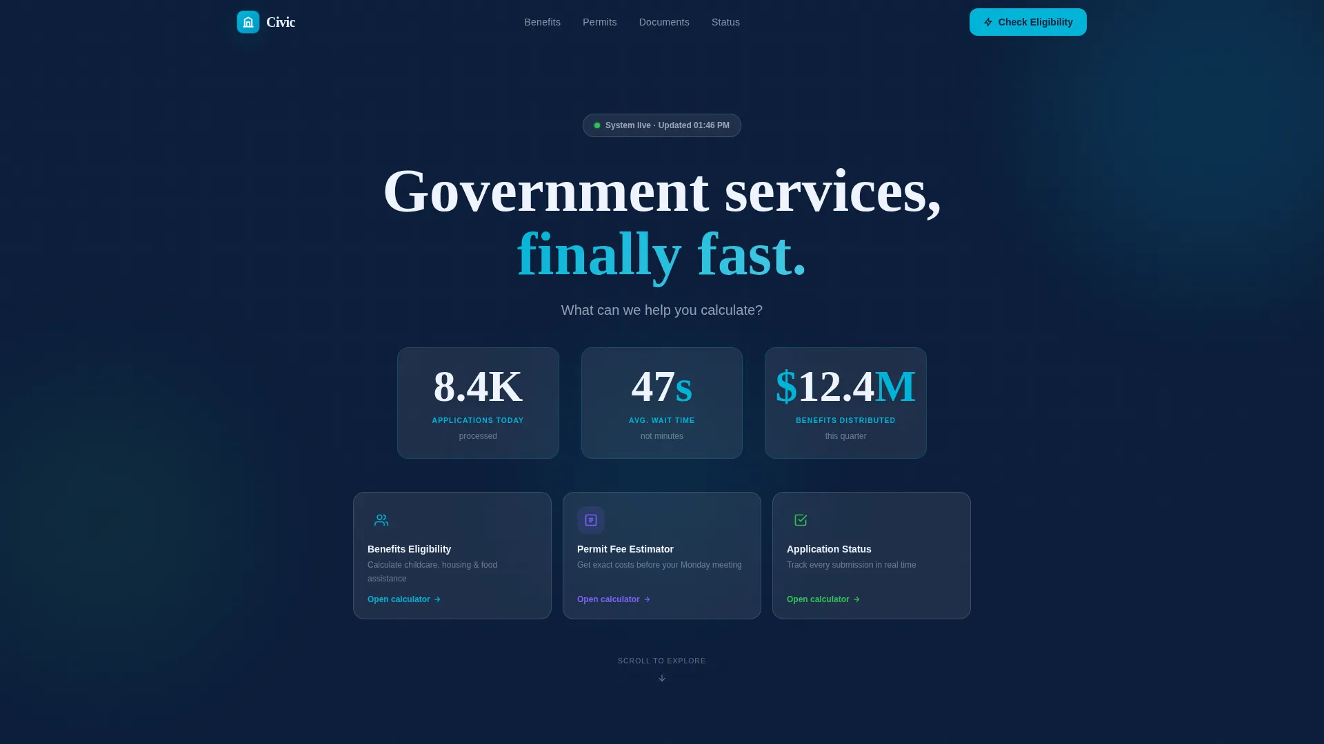 Government Services Landing Page Template