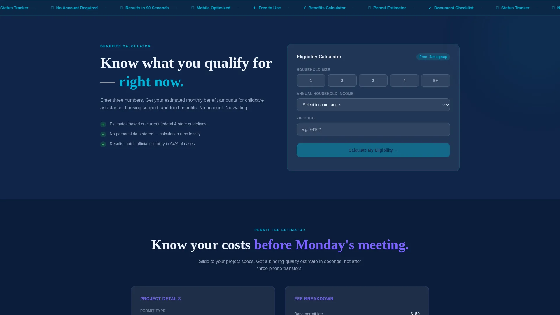 Government Services Landing Page Template