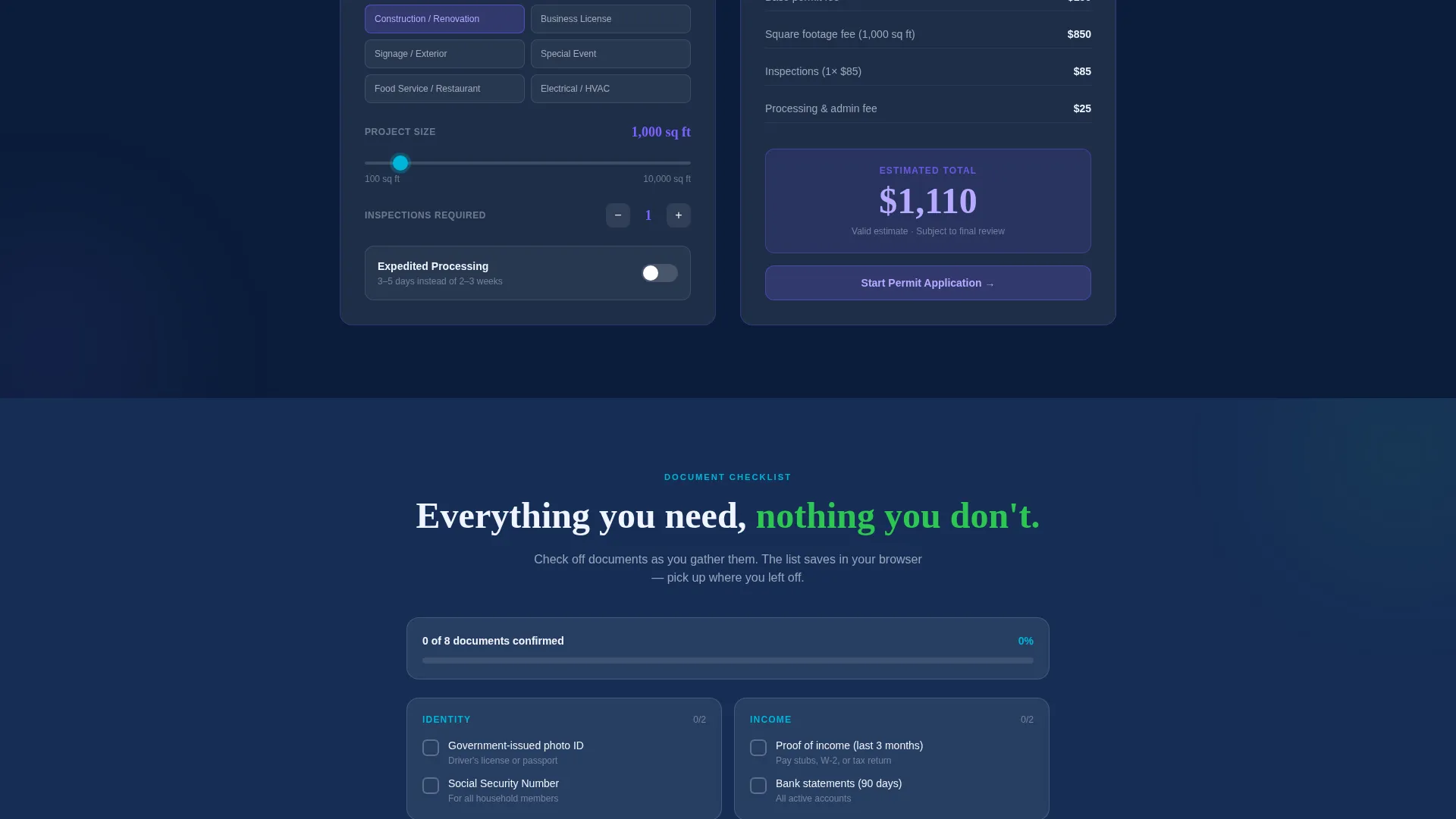 Government Services Landing Page Template
