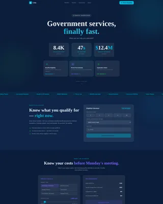 Government Services Landing Page Template