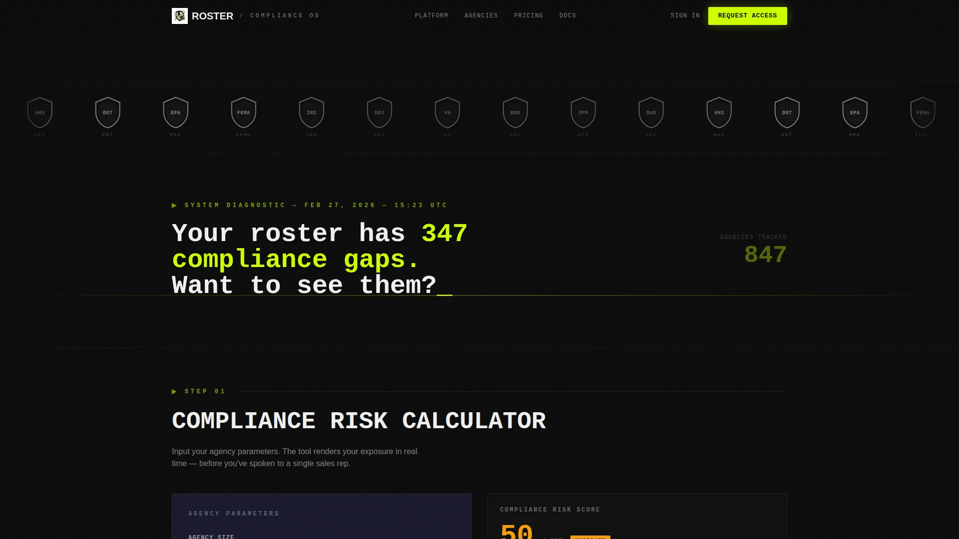Government Compliance Landing Page Template