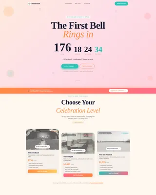 Vibrant Back-to-School Event Planner Landing Page