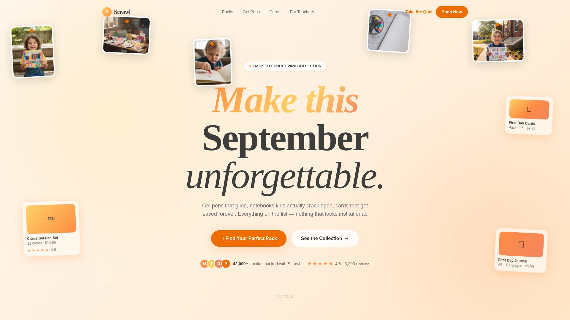 Back to School Stationery Landing Page Template