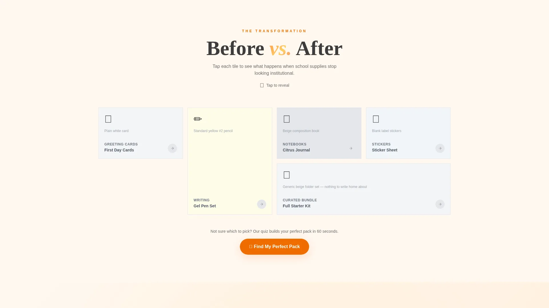 Back to School Stationery Landing Page Template
