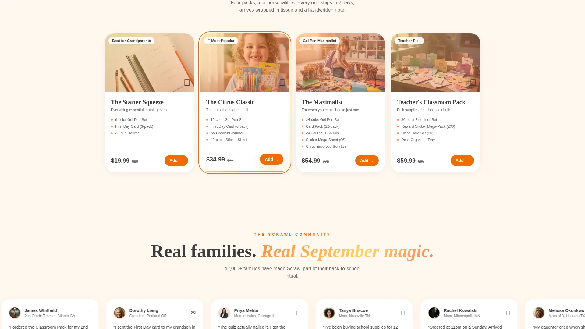 Back to School Stationery Landing Page Template