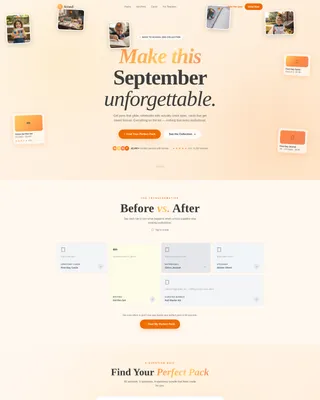 Back to School Stationery Landing Page Template